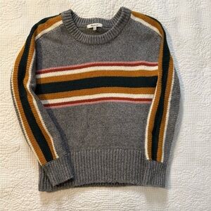 Madewell Gray Striped Sweater